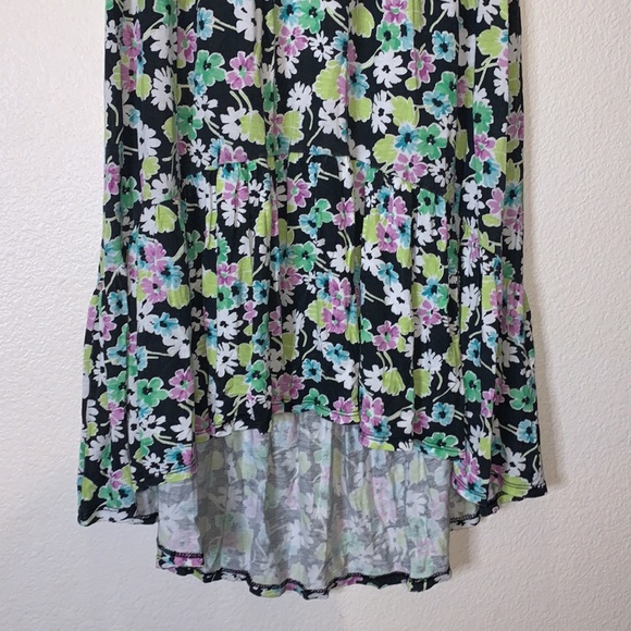 Aeropostale floral high low asymmetrical stretchy skirt - Picture 3 of 5